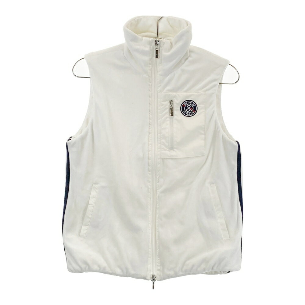 AND PER SE アンパスィ 起毛 ジップベスト ホワイト系 M 【中古】ゴルフウェア レディース