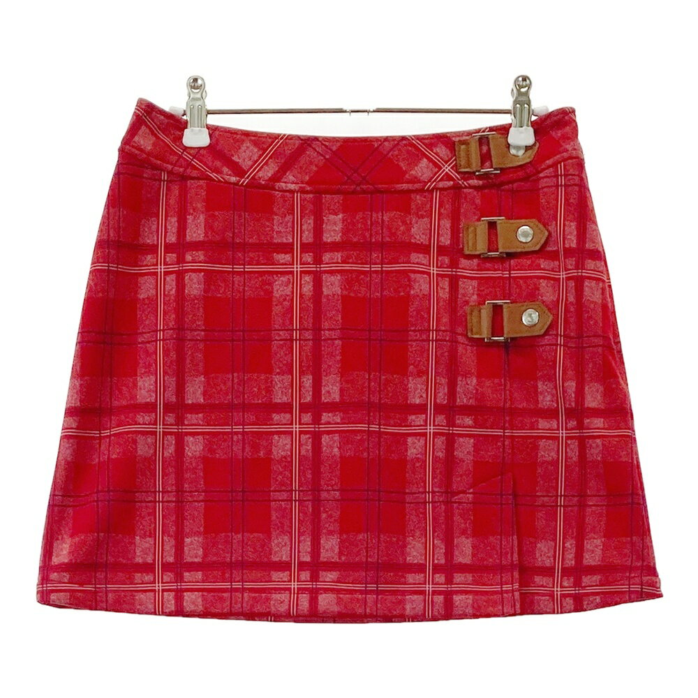 CALLAWAY キャロウェイ スカート チェック柄 レッド系 S 【中古】ゴルフウェア レ...