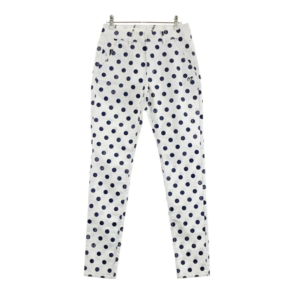 MASTER BUNNY EDITION マスターバニーエディション ストレッチパンツ ドット柄 ホワイト系 0 【中古】ゴルフウェア レディース