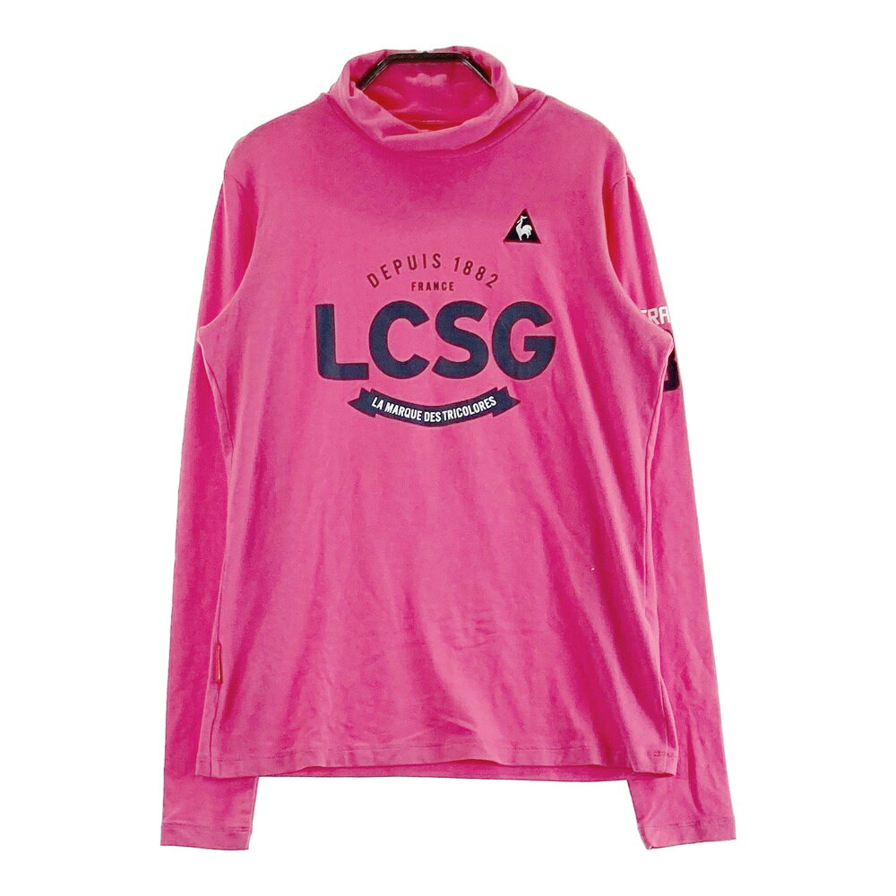 LE COQ GOLF ルコックゴルフ ハイネック 長袖Tシャツ ピンク系 L 【中古】ゴルフウェア レディース