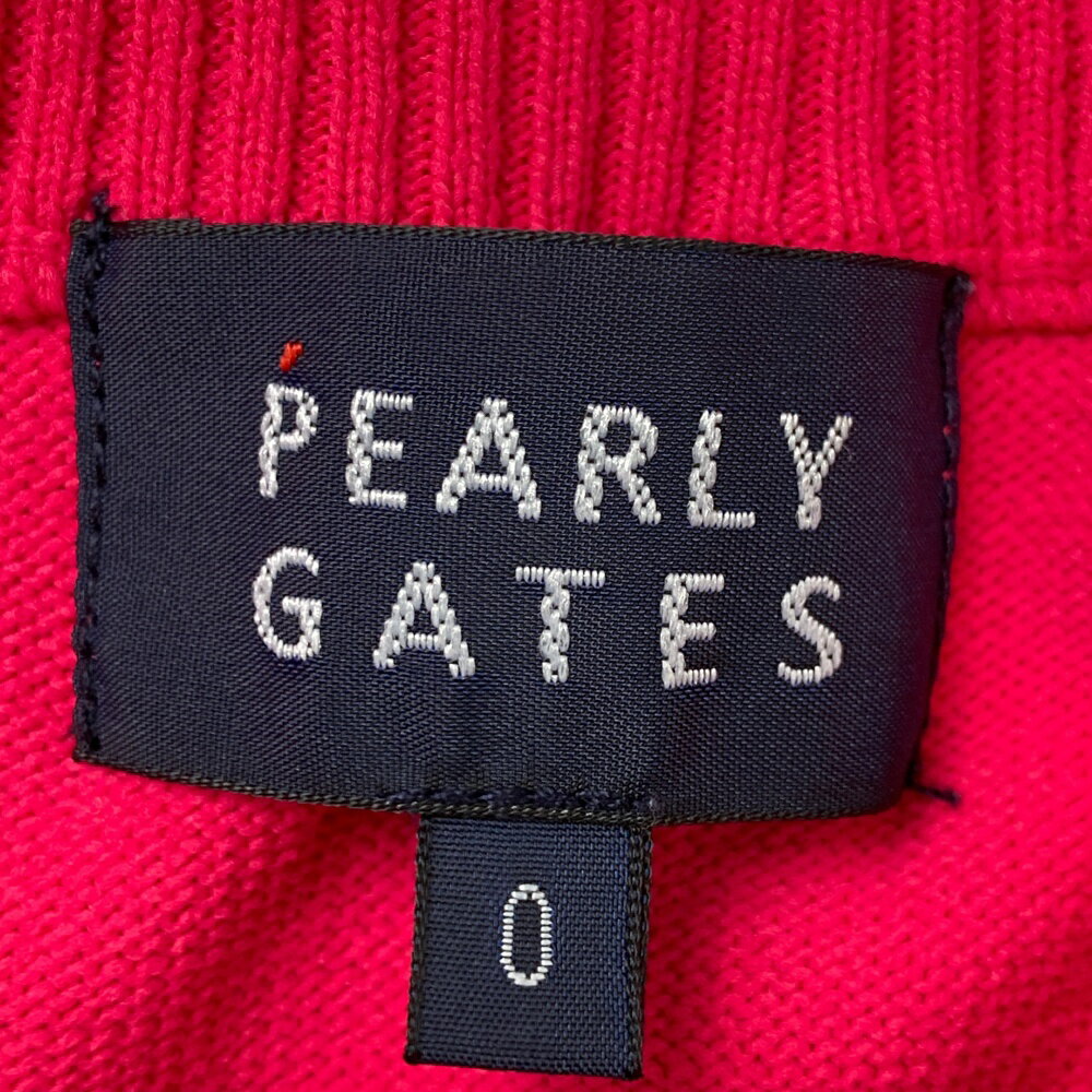 PEARLY GATES パーリーゲイツ ニットセーター ピンク系 0 【中古】ゴルフウェア レディース