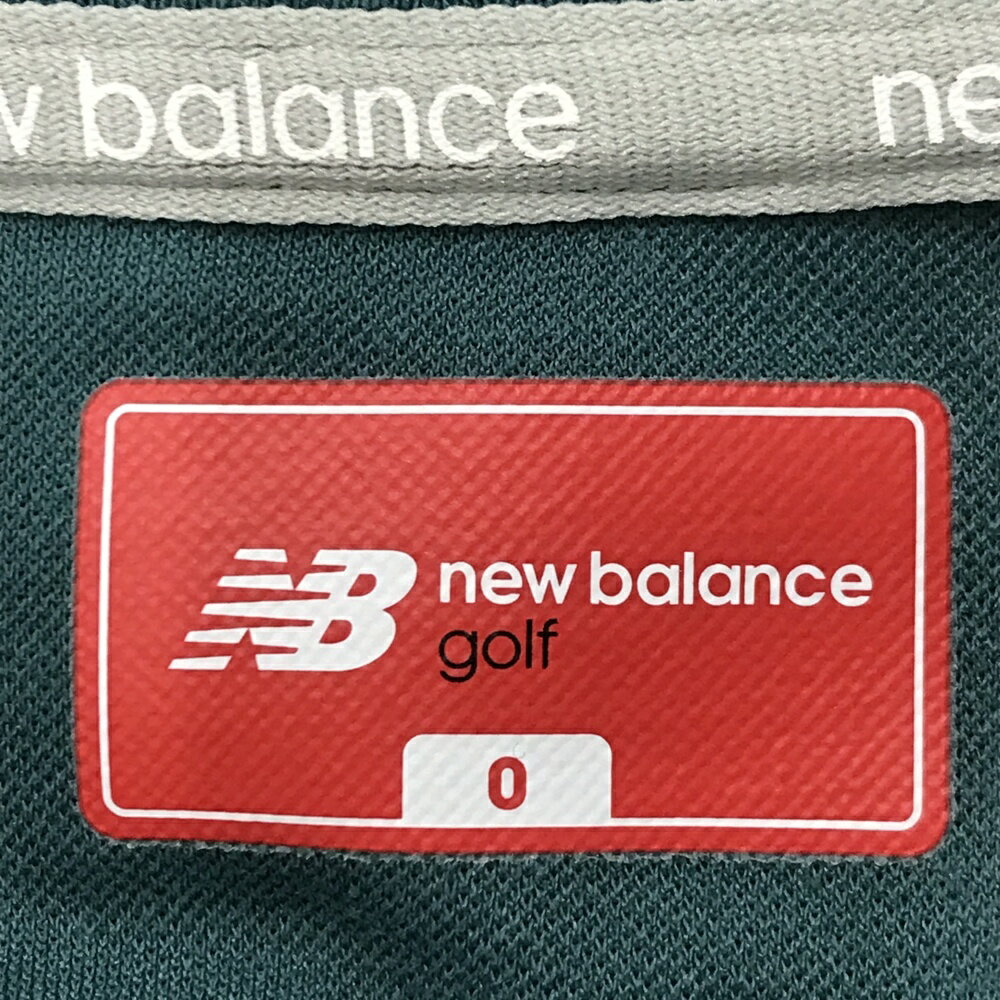 NEW BALANCE GOLF ニューバランス サークルロゴ 半袖ポロシャツ グリーン系 0 【中古】ゴルフウェア レディース