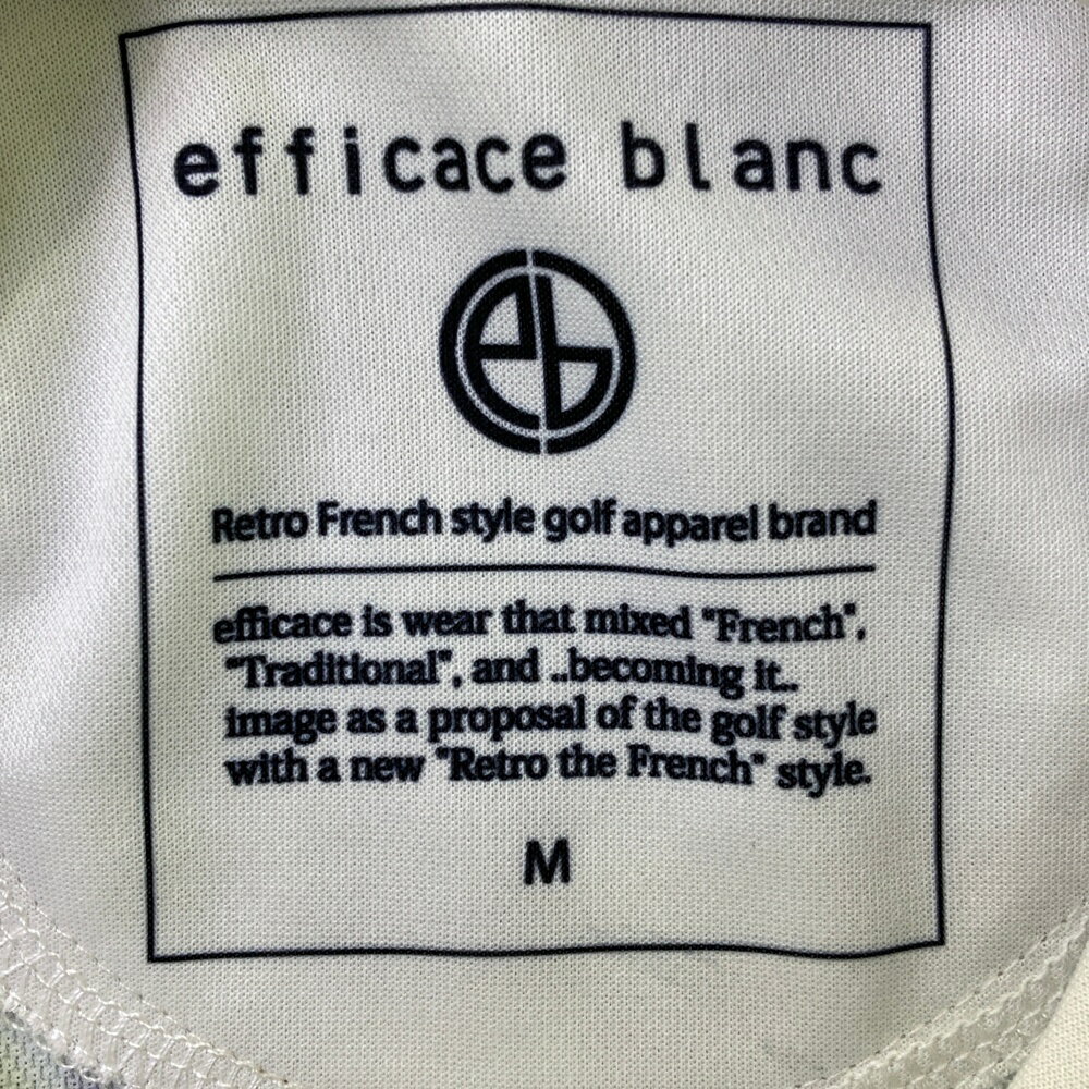 EFFICACE BLANC エフィカスブラン ハイネック 半袖Tシャツ ホワイト系 M 【中古】...
