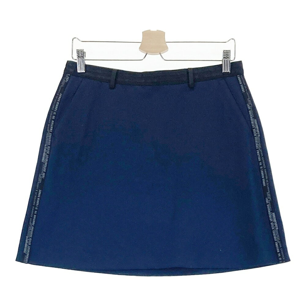 LANVIN SPORT ランバン スポール バックジップ ストレッチスカート ネイビー系 42 【中古】ゴルフウェア レディース