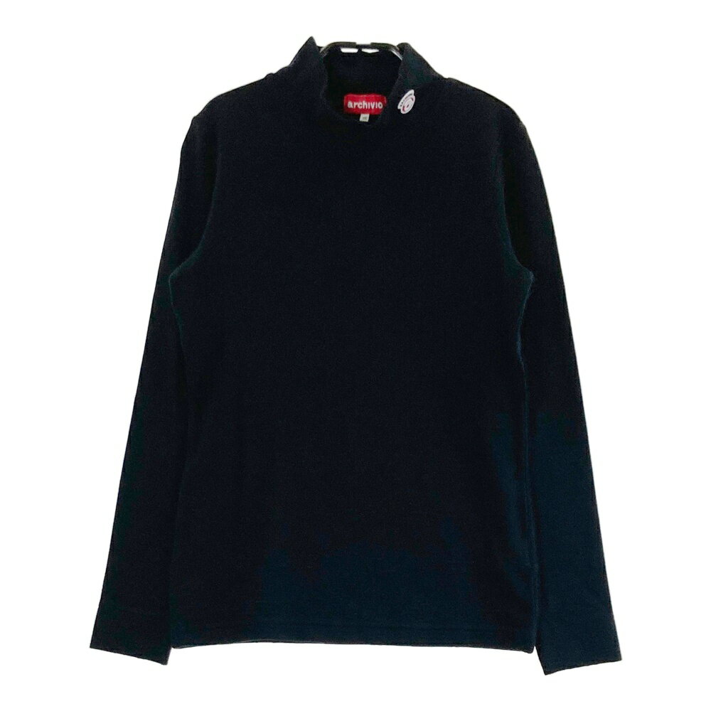Rakuten - ARCHIVIO アルチビオ 2024年モデル ハイネック 長袖Tシャツ 総柄 ブラック系 36 【中古】ゴルフウェア レディース