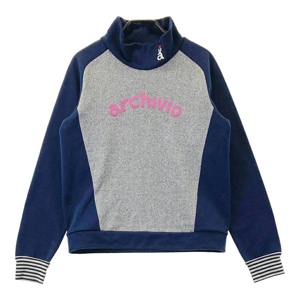 ARCHIVIO アルチビオ ハイネック スウェットシャツ ネイビー系 38 【中古】ゴルフウェア レディース