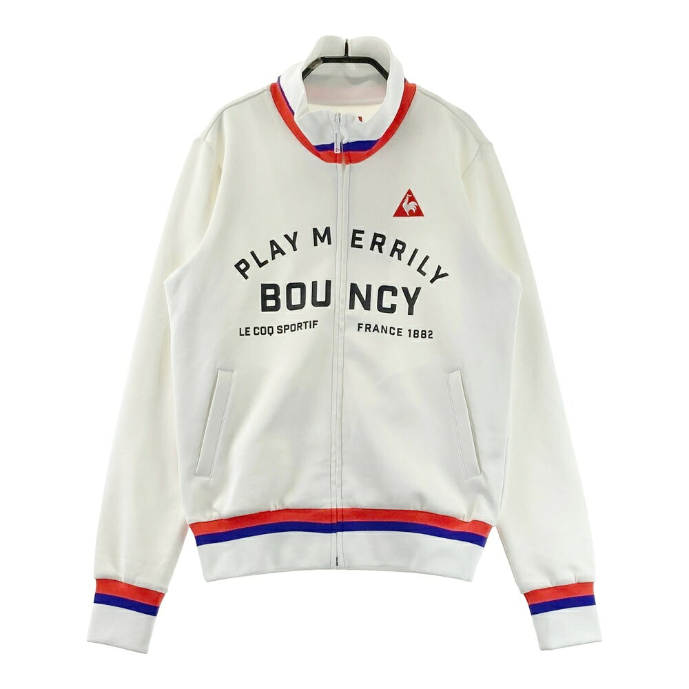 LE COQ GOLF ルコックゴルフ ジップジャケット ホワイト系 M 【中古】ゴルフウェア レディース