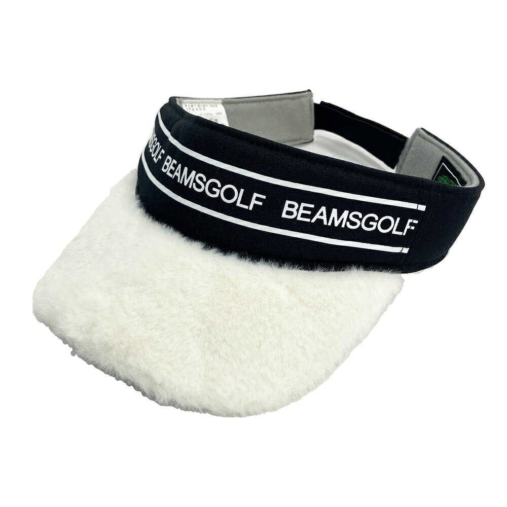 BEAMS GOLF ビームスゴルフ ボア切替 サンバイザー ブラック系 55-57cm 【中古】ゴルフウェア