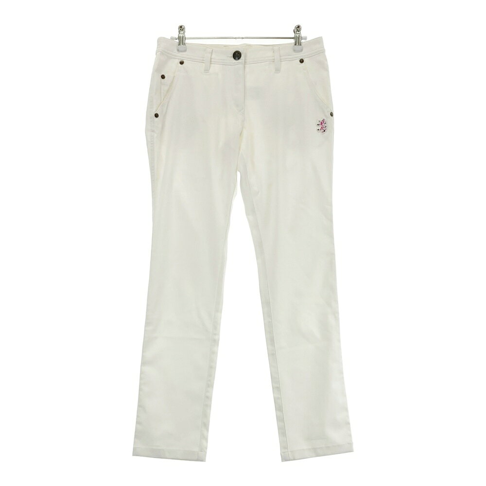 ADMIRAL アドミラル ロングパンツ ホワイト系 M 【中古】ゴルフウェア レディース