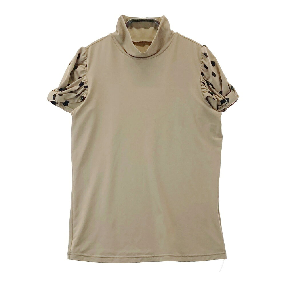Noisy Noisy ノイジーノイジー ハイネック 半袖Tシャツ ベージュ系 38 【中古】ゴルフウェア レディース