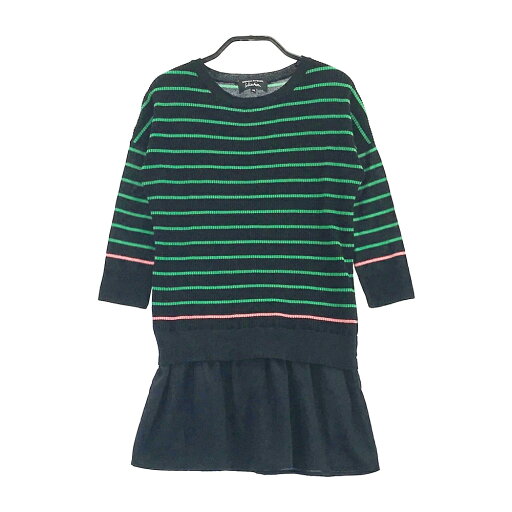 SONIA RYKIEL ソニア リキエル 5分袖チュニック ボーダー ブラック系 32 【中古】レディース SONIA RYKIEL ソニア リキエル 5分袖チュニック ボーダー ブラック系 32 【中古】レディース