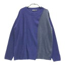 DIESEL ディーゼル 長袖ニットセーター 切替 ネイビー系 XS 【中古】レディース