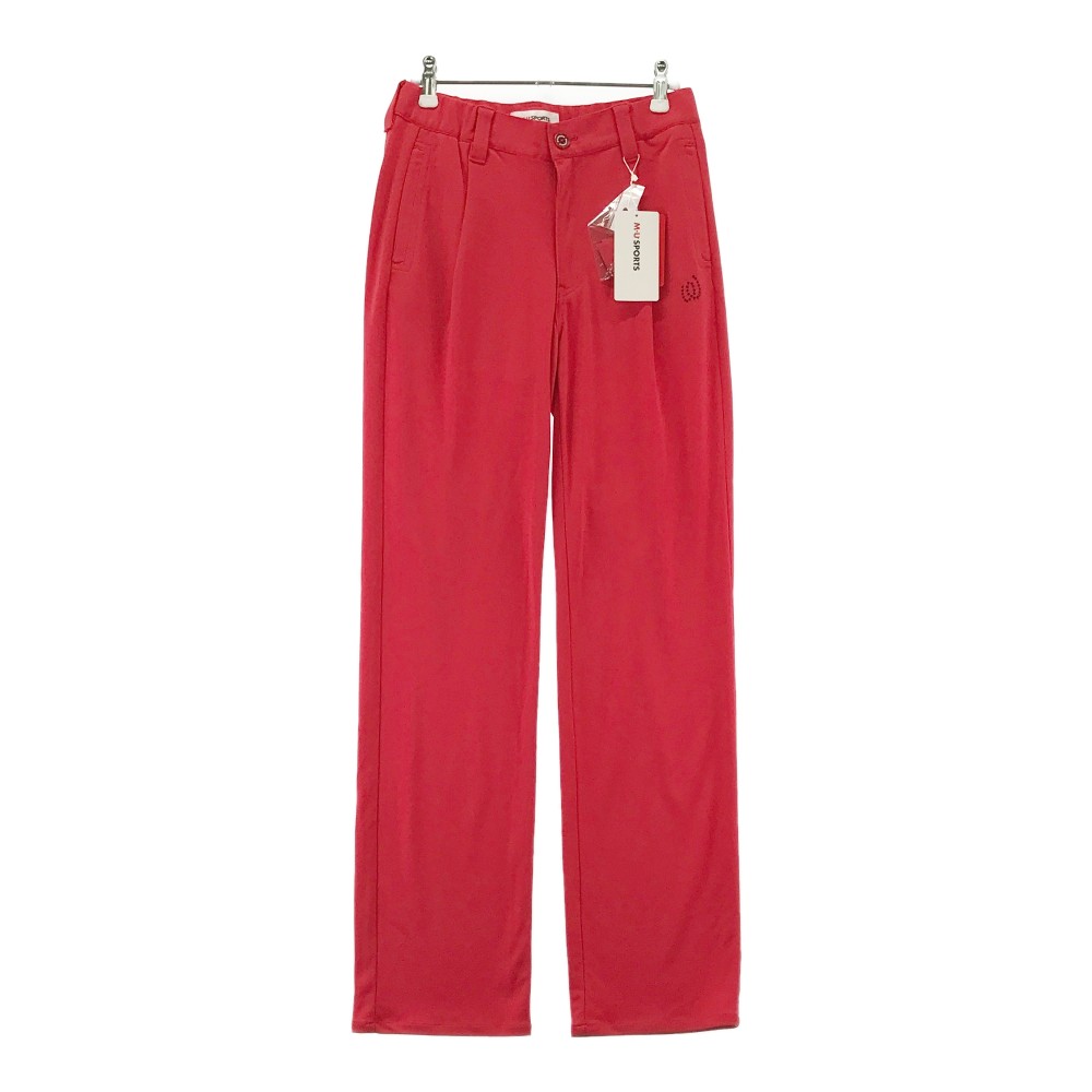 MU SPORTS エムユースポーツ ストレッチパンツ レッド系 38 【中古】ゴルフウェア レディース