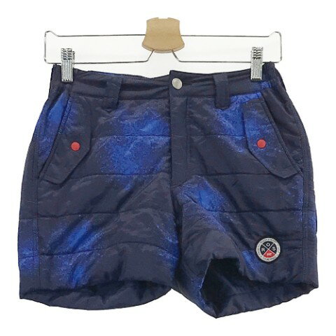 ROSASEN ロサーセン 中綿ショートパンツ 総柄 ネイビー系 S 【中古】ゴルフウェア レディース