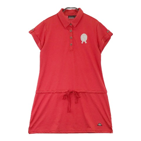 KAPPA GOLF カッパゴルフ 半袖 ポロワンピース レッド系 L 【中古】ゴルフウェア レディース その1