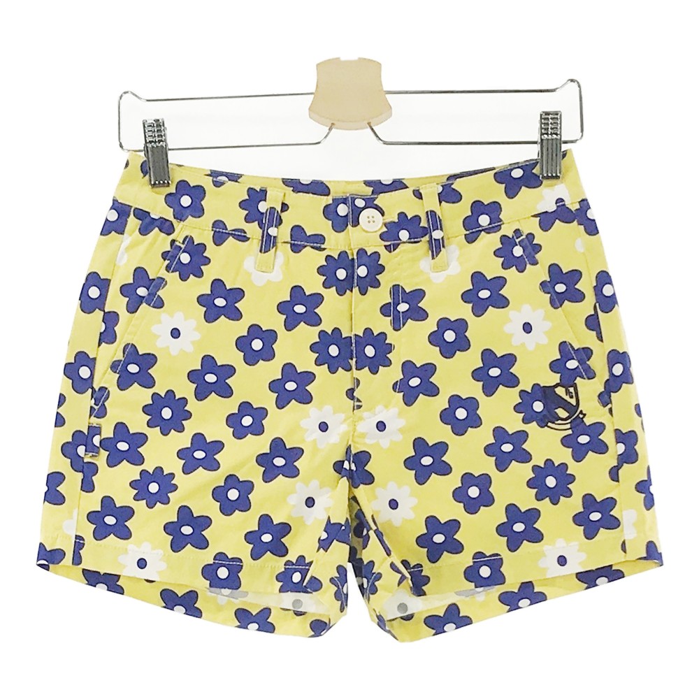 PEARLY GATES パーリーゲイツ ショートパンツ 花柄 イエロー系 00 【中古】ゴルフウェア レディース