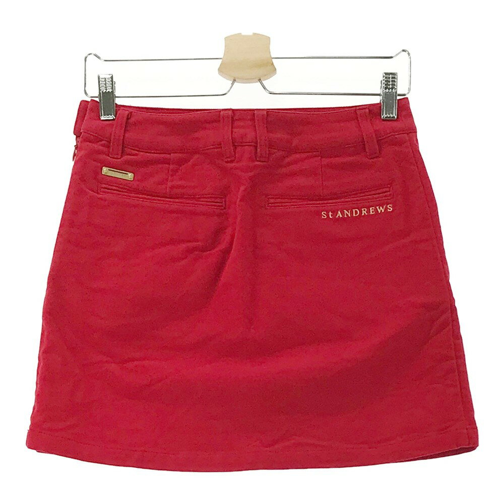 ST ANDREWS セントアンドリュース 2021年モデル ストレッチスカート レッド系 S 【中古】ゴルフウェア レディース