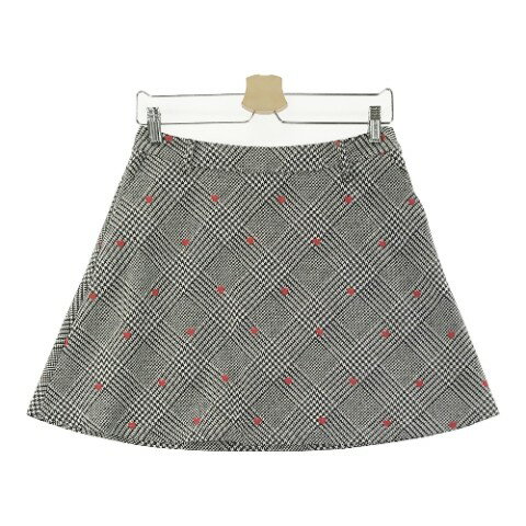 ADABAT アダバット スカート 千鳥柄 ブラック系 38 【中古】ゴルフウェア レディース