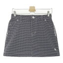 PEARLY GATES パーリーゲイツ 2021年モデル スカート ダイヤ チェック 総柄 ネイビー系 0 【中古】ゴルフウェア レディース