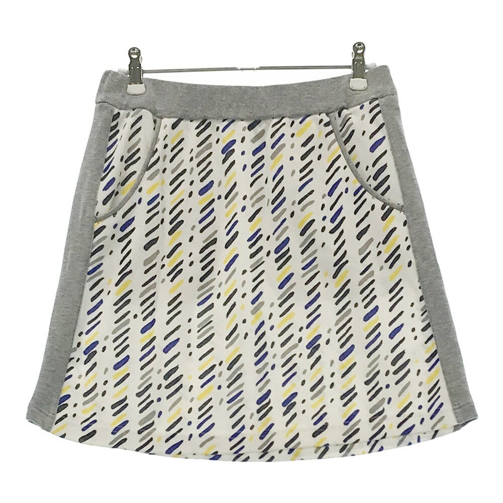 ADABAT アダバット ストレッチスカート 総柄 グレー系 38 【中古】ゴルフウェア レディース