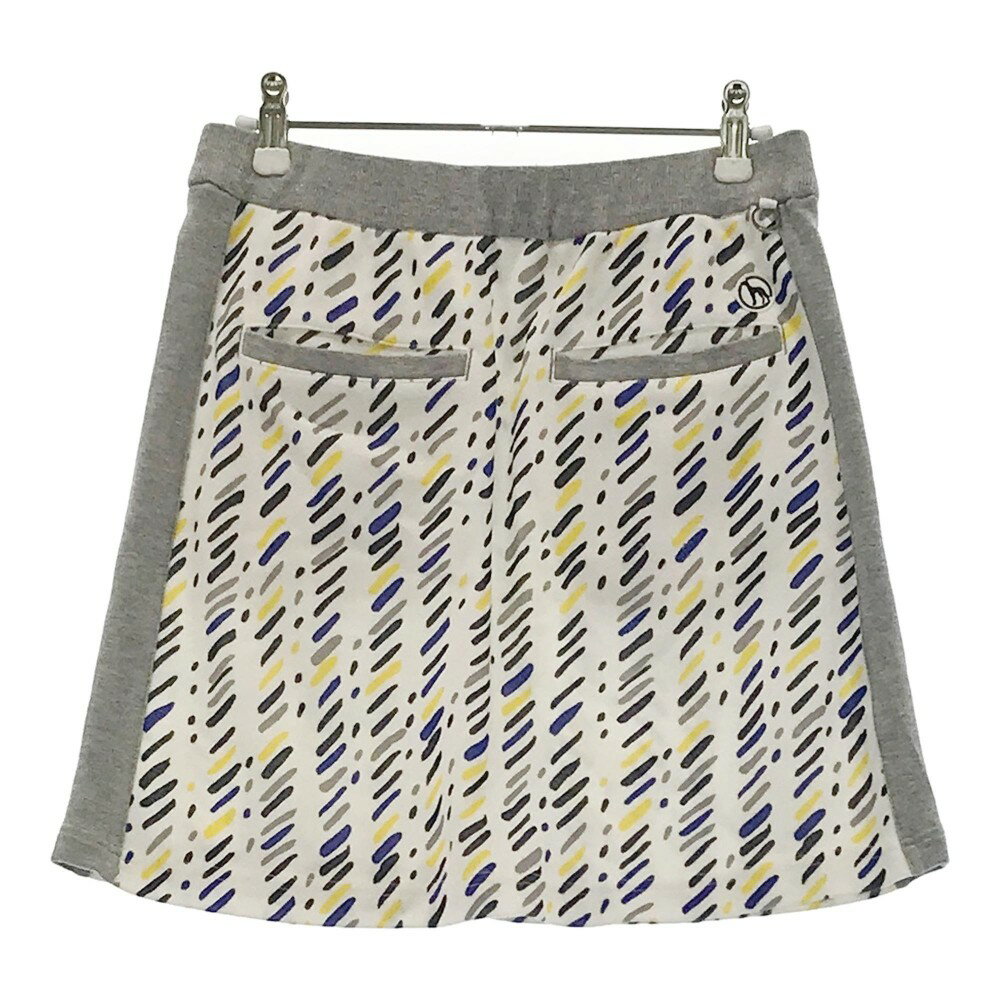 ADABAT アダバット ストレッチスカート 総柄 グレー系 38 【中古】ゴルフウェア レディース
