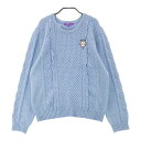 BEAMS GOLF ビームスゴルフ ウール混 ニットセーター ブルー系 L 【中古】ゴルフウェア レディース