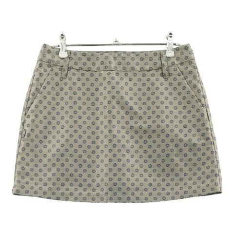 JACK BUNNY ジャックバニー インナー付 スカート 総柄 ベージュ系 0 【中古】ゴルフウェア レディース