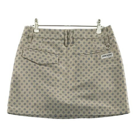 JACK BUNNY ジャックバニー インナー付 スカート 総柄 ベージュ系 0 【中古】ゴルフウェア レディース