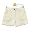 ARCHIVIO アルチビオ ボア切替ショートパンツ ホワイト系 38 【中古】ゴルフウェア レディース