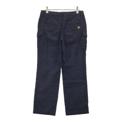 SAMANTHA THAVASA サマンサタバサ ストレッチパンツ ジャガード カモフラ 総柄 ネイビー系 36 【中古】ゴルフウェア レディース