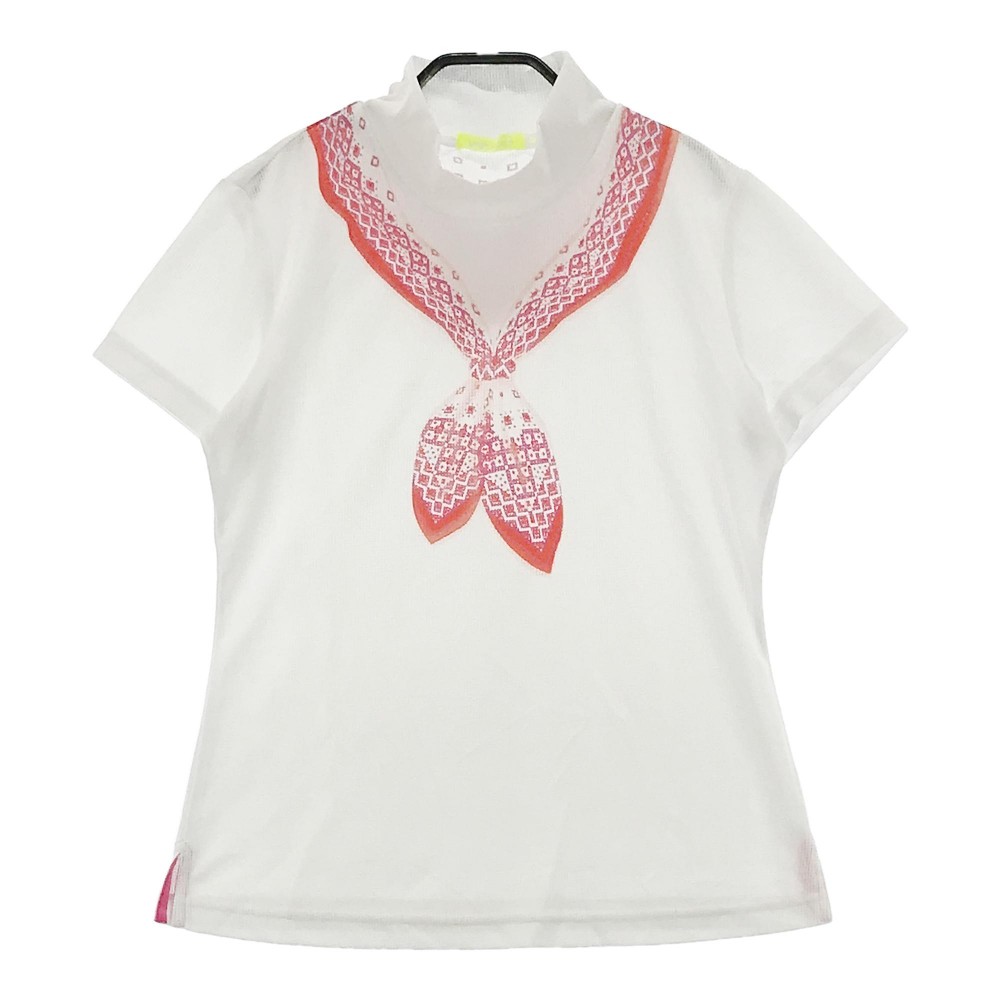VIVA HEART ビバハート ハイネック半袖Tシャツ ホワイト系 42 【中古】ゴルフウェア レディース