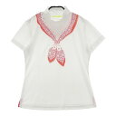 VIVA HEART ビバハート ハイネック半袖Tシャツ ホワイト系 42 【中古】ゴルフウェア レディース