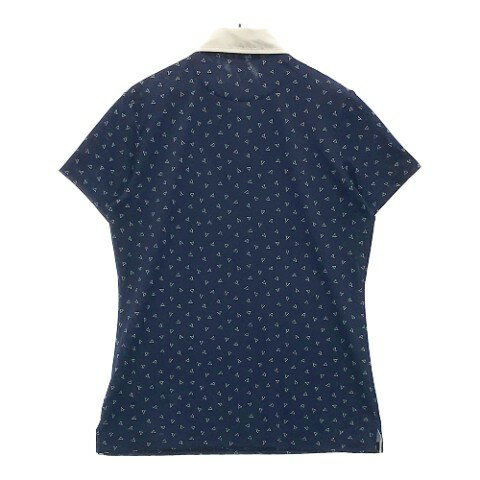 RLX ラルフローレン 半袖ポロシャツ 総柄 ネイビー系 SP 【中古】ゴルフウェア レディース