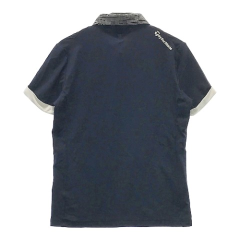 TAYLOR MADE テーラーメイド ハーフジップ 半袖　ポロシャツ ネイビー系 M 【中古】ゴルフウェア レディース