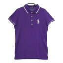 POLO GOLF ポロゴルフ 半袖ポロシャツ パープル系 XXS 【中古】ゴルフウェア レディース