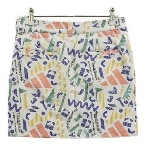 ADIDAS GOLF アディダスゴルフ 2022年モデル インナー付スカート 総柄 ホワイト系 S 【中古】ゴルフウェア レディース