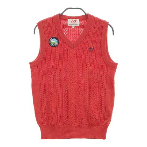 MASTER BUNNY EDITION マスターバニーエディション ニットベスト レッド系 0 【中古】ゴルフウェア レ..