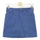 JUN&ROPE ジュン アンド ロペ インナー付 ストレッチスカート ブルー系 L 【中古】ゴルフウェア レディース(4)