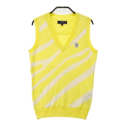 CALLAWAY キャロウェイ ニットベスト イエロー系 S 【中古】ゴルフウェア レディース