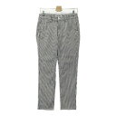 PEARLY GATES パーリーゲイツ 2023年モデル ストレッチパンツ ストライプ柄 ネイビー系 1 【中古】ゴルフウェア レディース