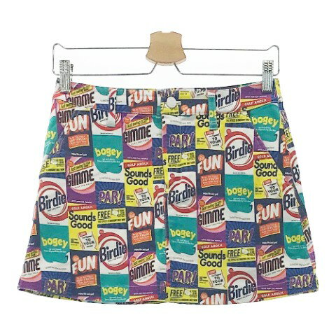 JACK BUNNY ジャックバニー インナー付 スカート 総柄 ホワイト系 0 【中古】ゴルフウェア レディース