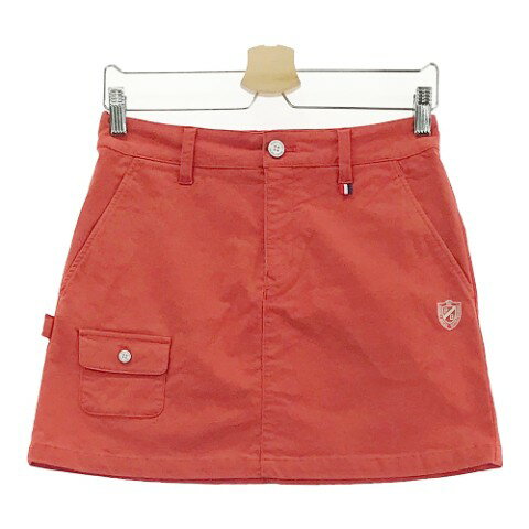 PEARLY GATES パーリーゲイツ ストレッチスカート レッド系 0 【中古】ゴルフウェア レディース