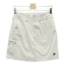 FILA GOLF フィラゴルフ スカート ホワイト系 L 【中古】ゴルフウェア レディース