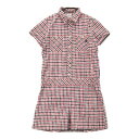 PARADISO パラディーゾ 半袖ワンピース チェック柄 レッド系 M 【中古】ゴルフウェア レディース