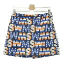 MUNSINGWEAR マンシングウェア インナー付ストレッチスカート 総柄 ネイビー系 9 【中古】ゴルフウェア レディース