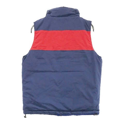 V12 ヴィトゥエルヴ リバーシブル 中綿 ジップベスト 迷彩 カモフラ柄 ネイビー系 S 【中古】ゴルフウェア レディース