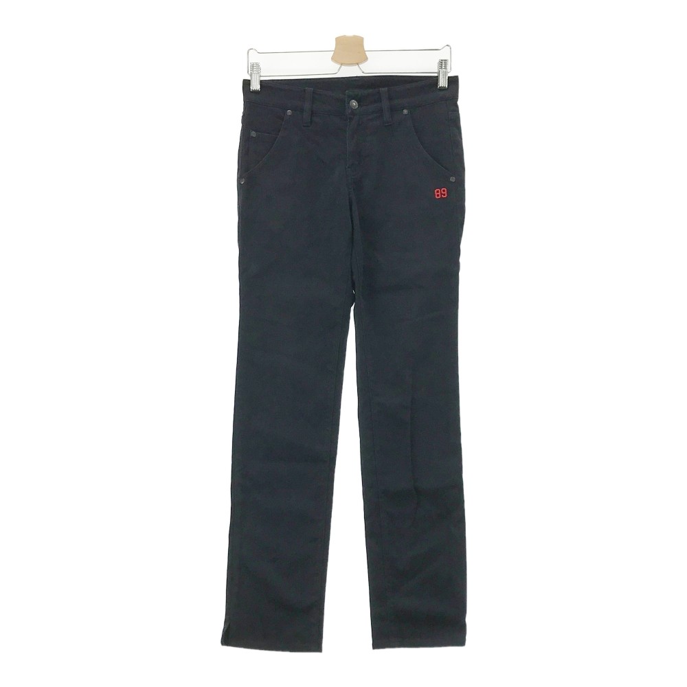 PEARLY GATES パーリーゲイツ ストレッチパンツ ネイビー系 0 【中古】ゴルフウェア レディース