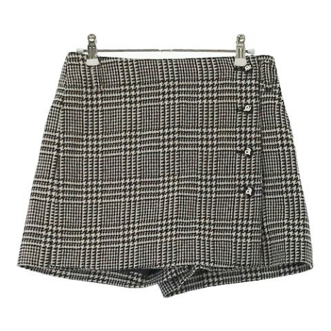 ARCHIVIO アルチビオ キュロットパンツ千鳥柄 ブラック系 38 【中古】ゴルフウェア レディース