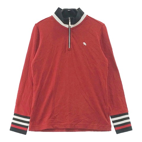 HEAL CREEK ヒールクリーク ハーフジップ長袖Tシャツ レッド系 40 【中古】ゴルフウェア レディース