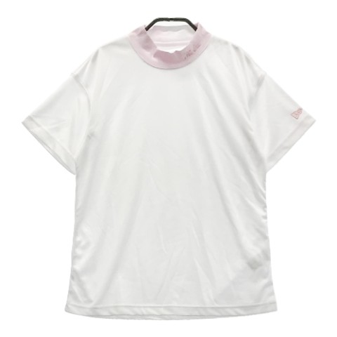 NEW ERA ニューエラ 2023年モデル ハイネック 半袖Tシャツ ホワイト系 M 【中古】ゴルフウェア レディース